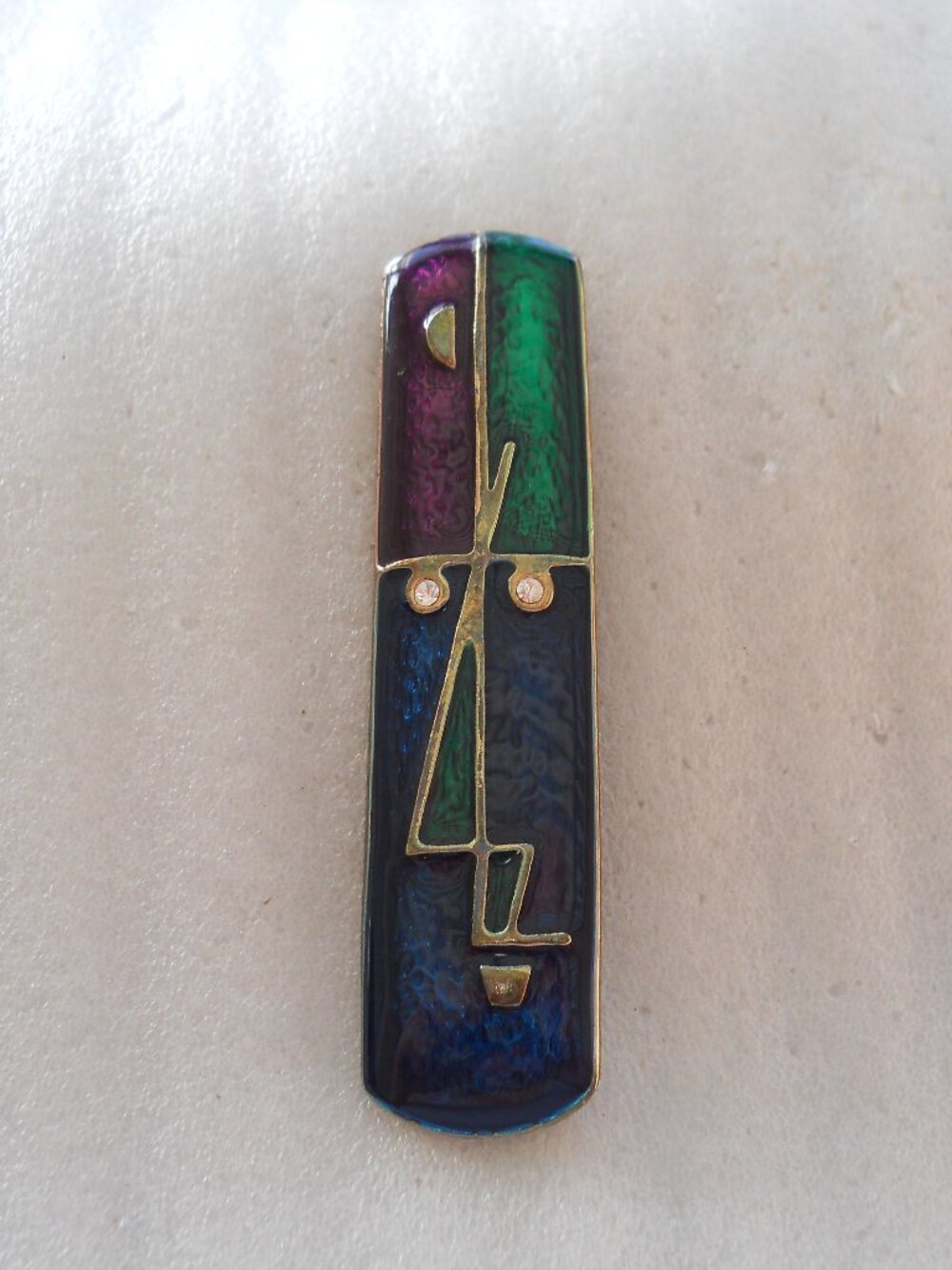 Enamel Face Pin 1125